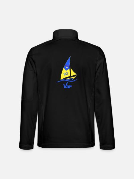 Voilier Var 83 - Veste en tissu softshell Unisexe - noir - Dos