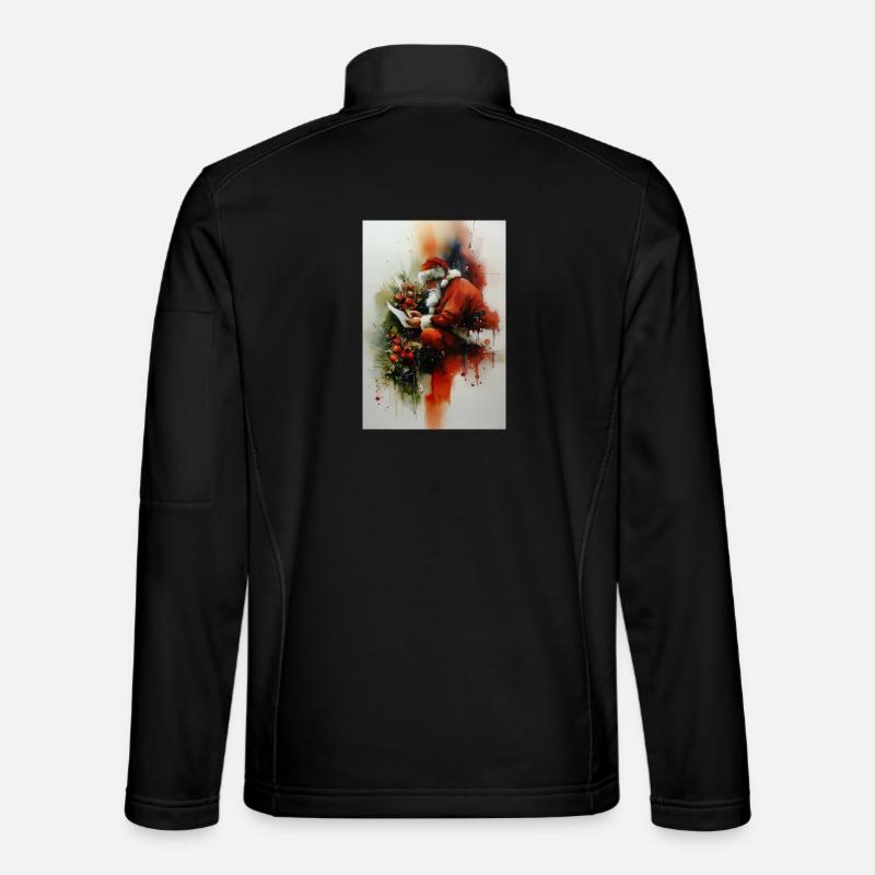 Aquarell-Weihnachtsmann-Lesebrief Unisex Softshelljacke