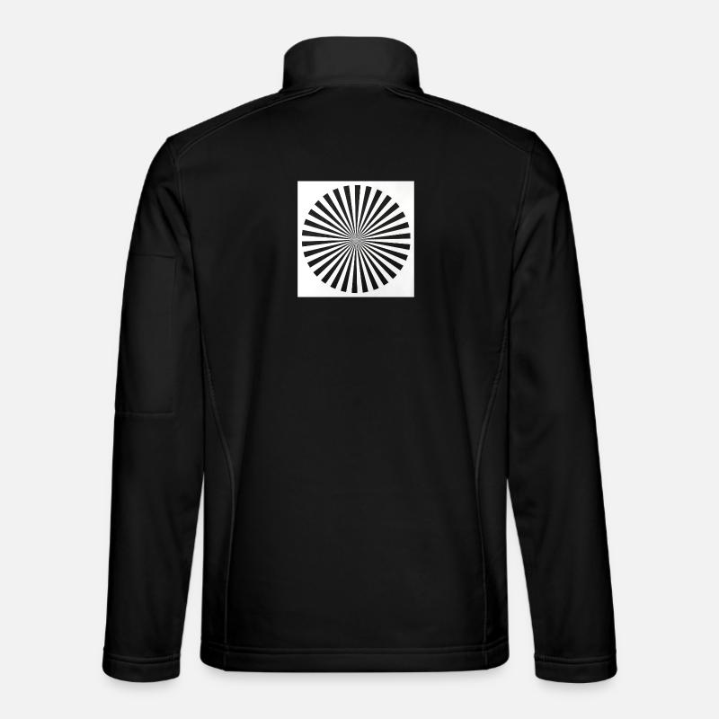 Radial Optical Illusion - Unisex Softshell Jacket - black