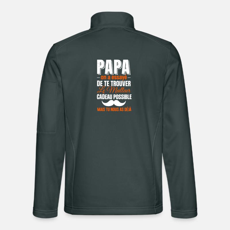 Papa sucht das perfekte Geschenk Unisex Softshelljacke