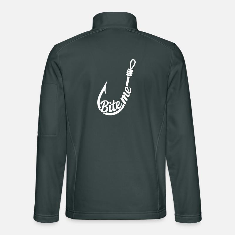 Graphique de pêche à l’hameçon BiteMe Veste en tissu softshell Unisexe