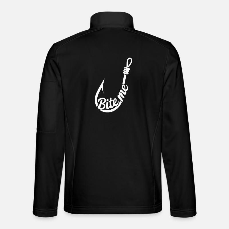 BiteMe Hooked Angel-Grafik - Unisex Softshelljacke - Schwarz