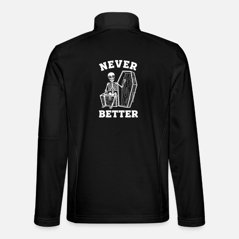 Nie besser Skelett-Sarg - Unisex Softshelljacke - Schwarz
