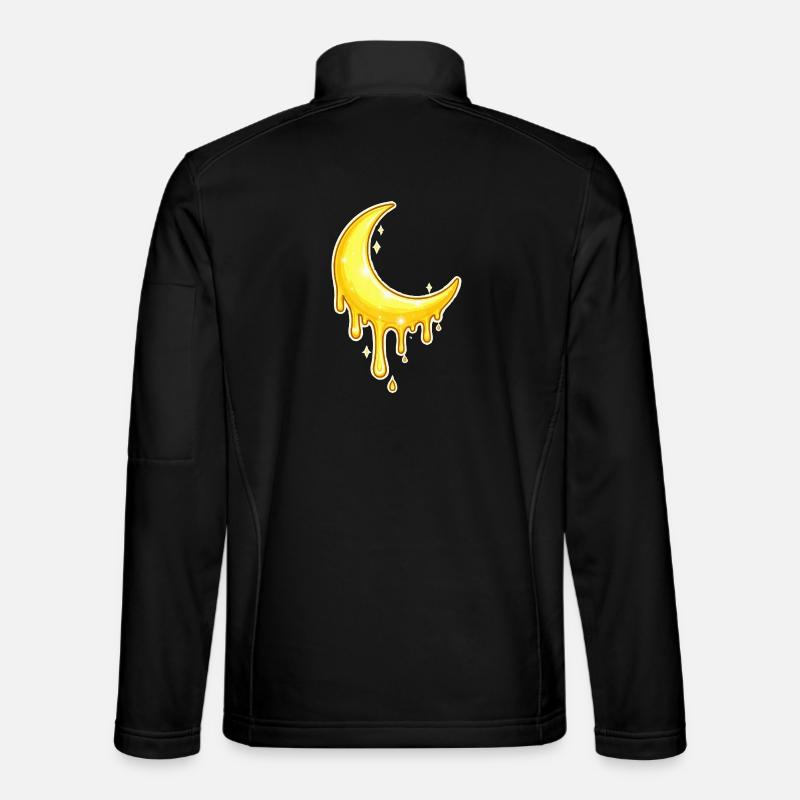 Golden Moon Drop - Unisex Softshell Jacket - black