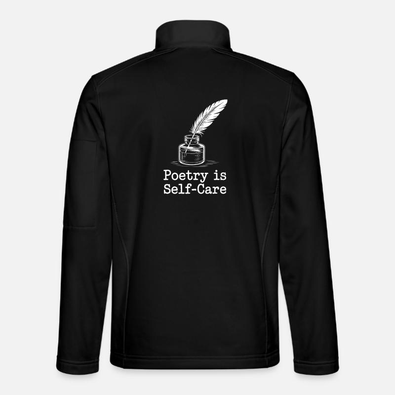 Poetry Is Self-Care - Unisex Softshell Jacket - black