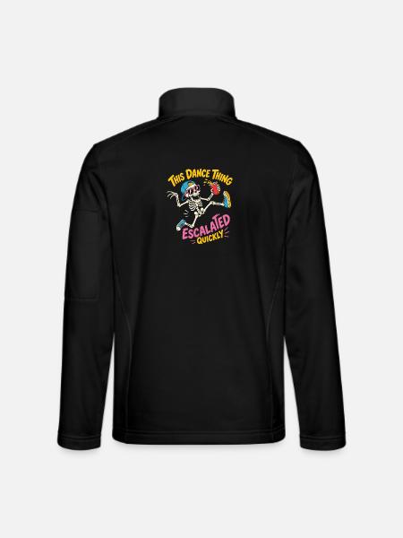 Dancing Skeleton Escalated Quickly Party - Unisex Softshell Jacket - black