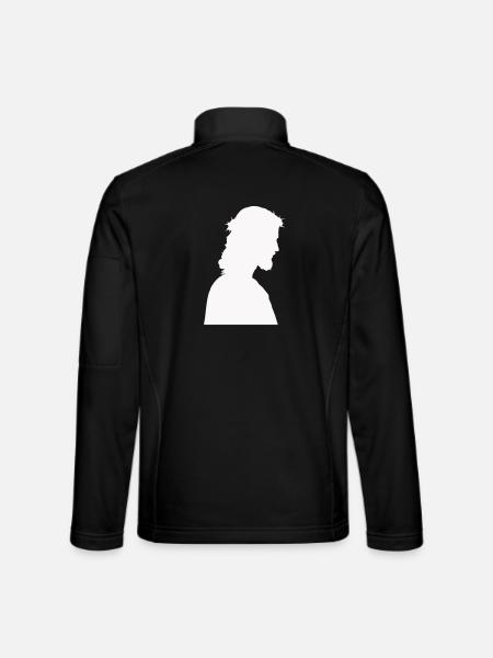 Silhouette de Jésus-Christ - Veste en tissu softshell Unisexe - noir - Dos