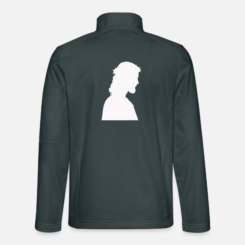 Jesus Christ Silhouette Unisex Softshell Jacket