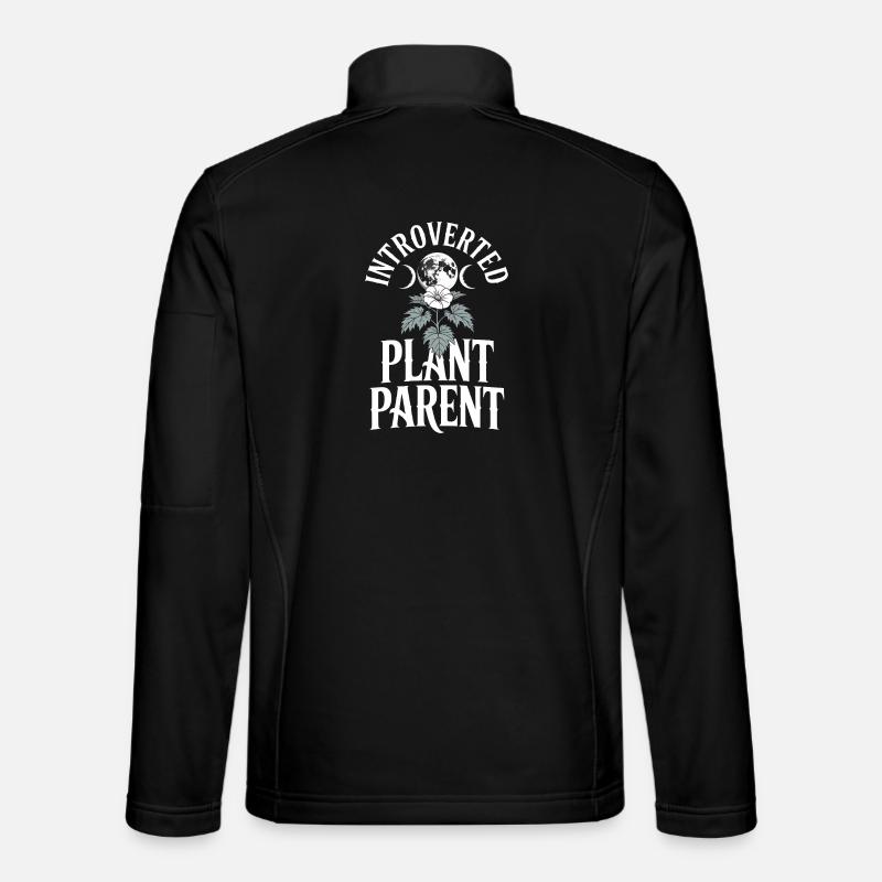 Introverted Plant Parent Tee - Unisex Softshell Jacket - black