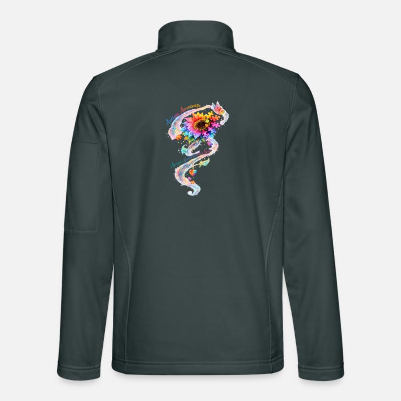 Autismus-Bewusstsein-Sonnenblume Unisex Softshelljacke