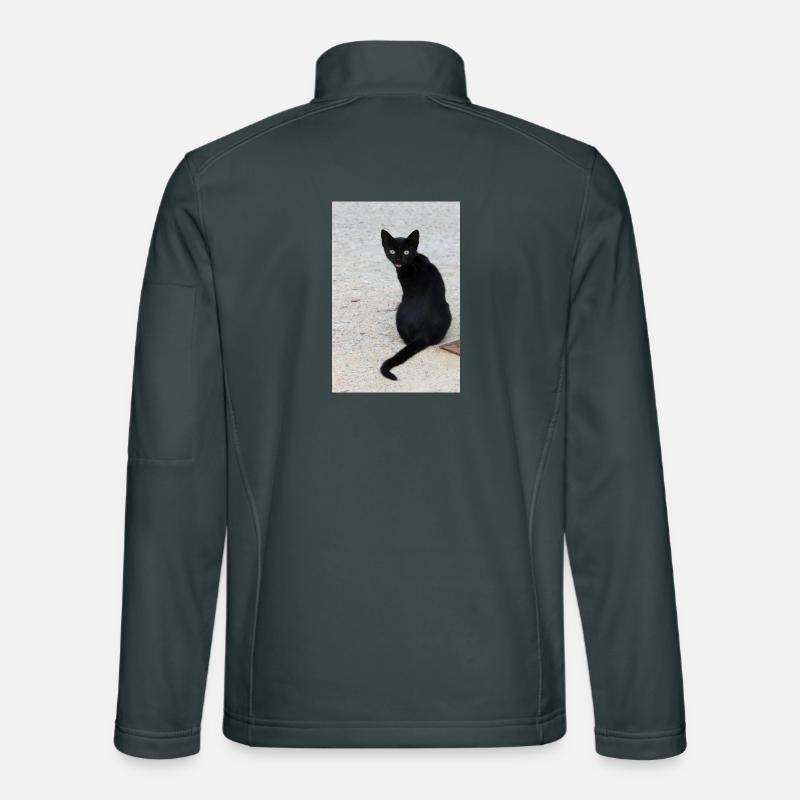 Katze schwarz Unisex Softshelljacke
