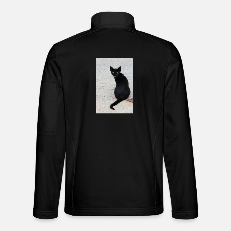 Katze schwarz - Unisex Softshelljacke - Schwarz