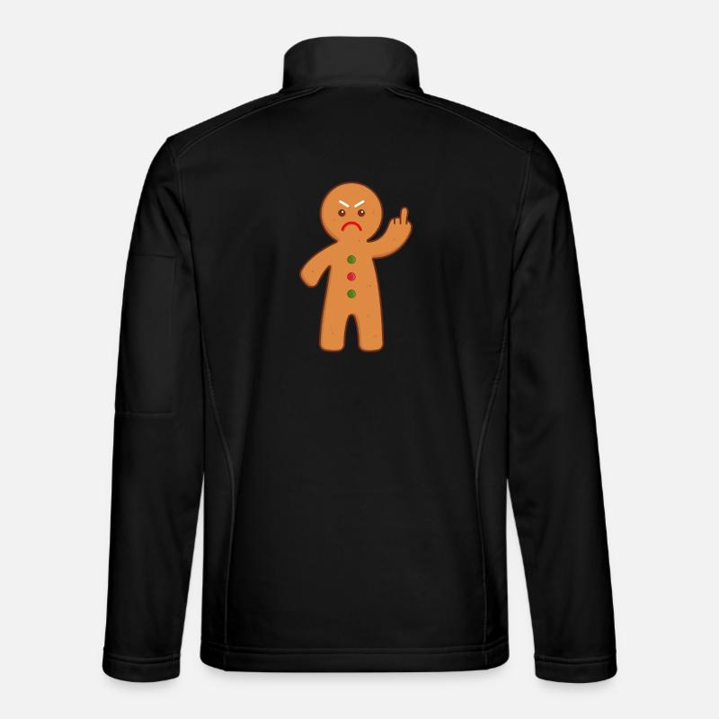 Lebkuchenmann Stinkefinger Mittelfinger Unisex Softshelljacke