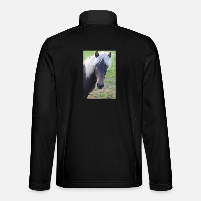 Horse Horse Poster - Unisex Softshell Jacket - black