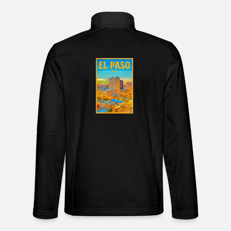 El Paso Skyline Retro - Unisex Softshell Jacket - black