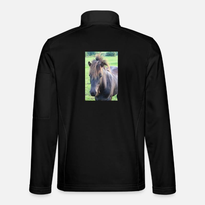 Affiche Cheval Cheval - Veste en tissu softshell Unisexe - noir