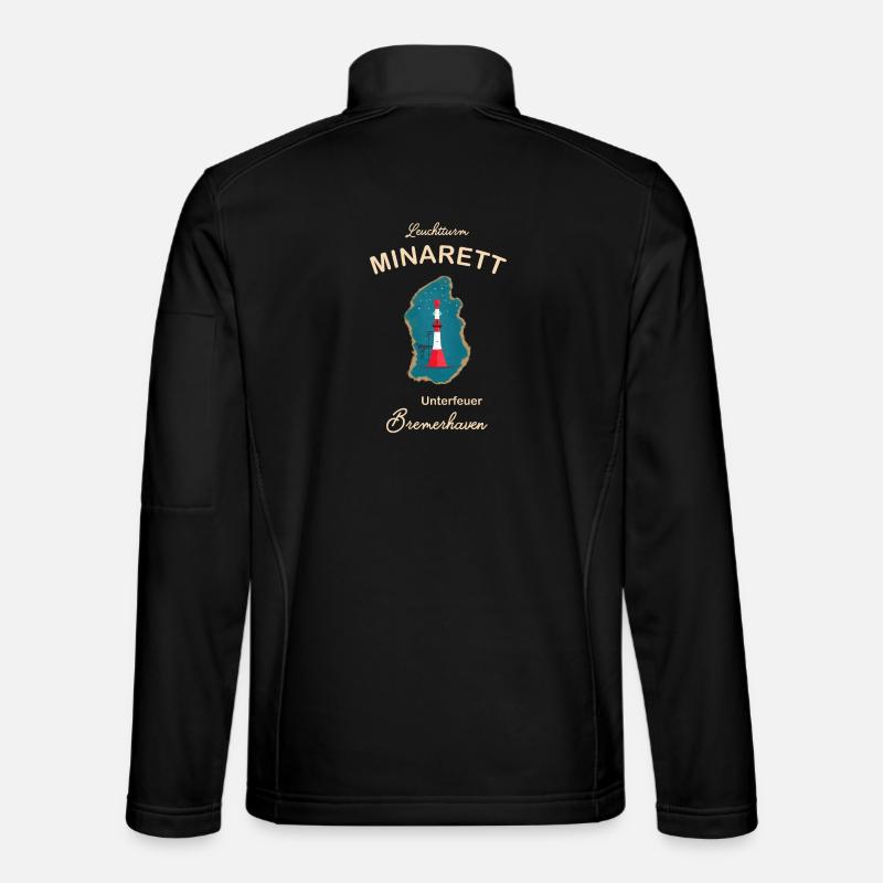 Bremerhaven, lighthouse underfire, minaret, - Unisex Softshell Jacket - black