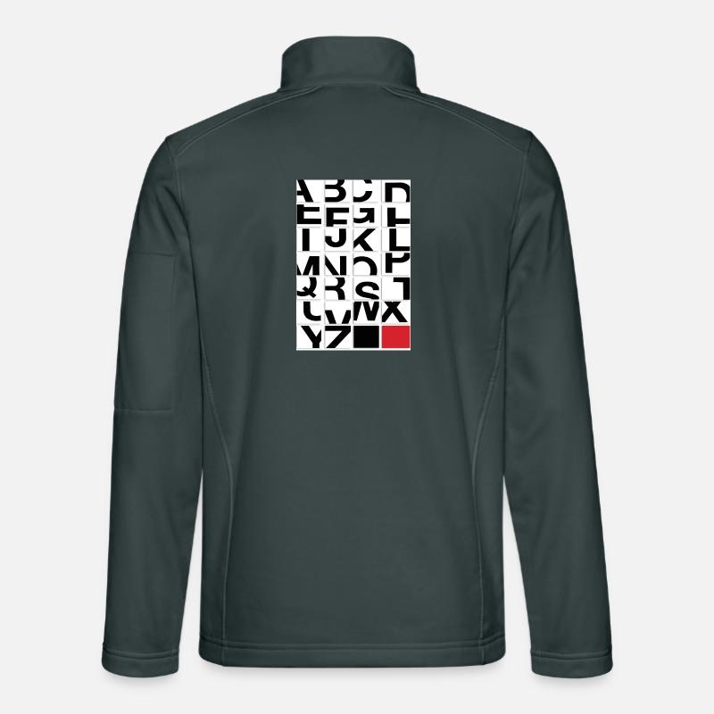 Modernes Alphabet – Typografie Kunst Unisex Softshelljacke