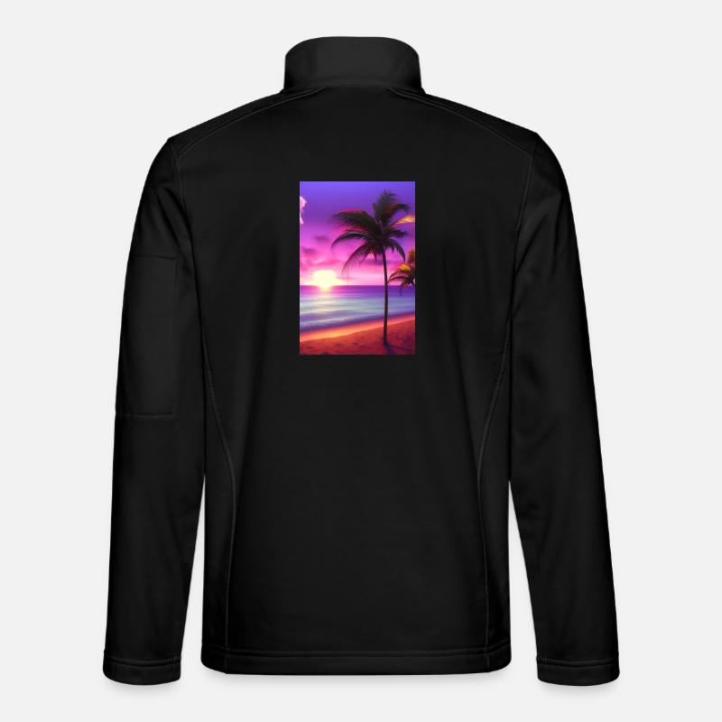 Karibik Palmen Strand Unisex Softshelljacke