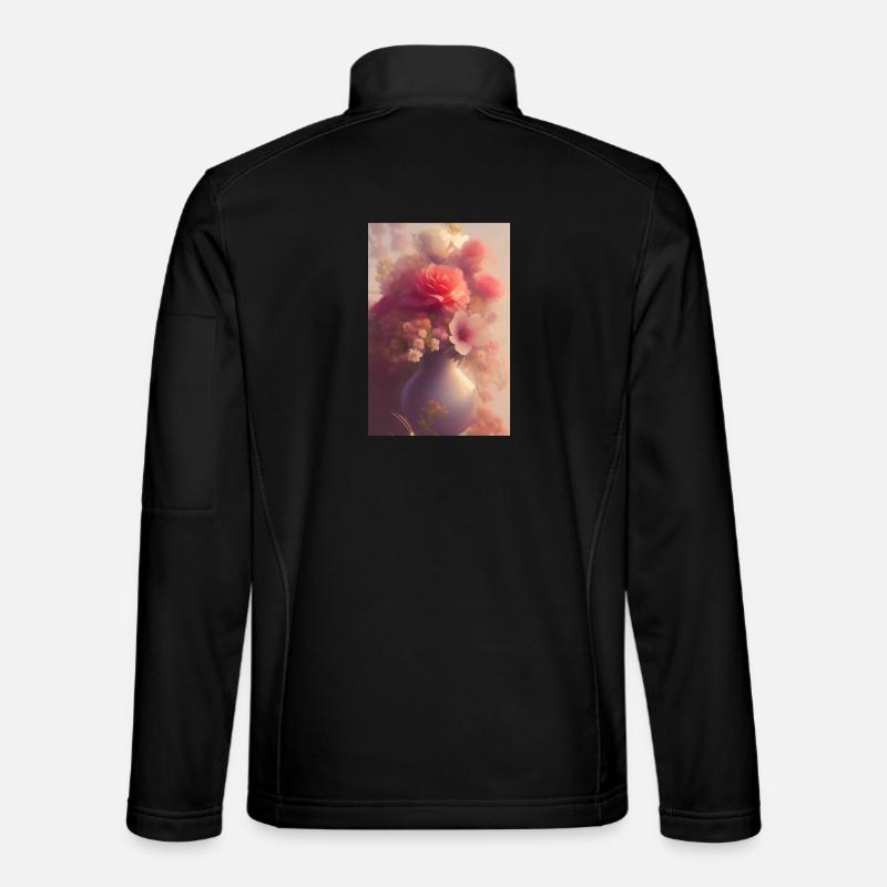 Blumen Kunst - Unisex Softshelljacke - Schwarz