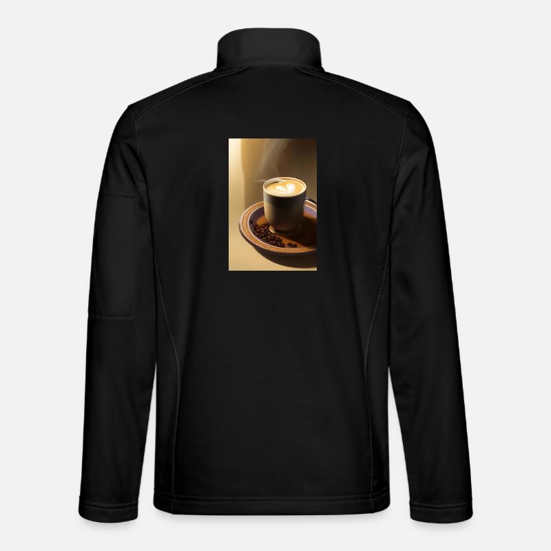 Kaffee, Kaffeebohnen - Unisex Softshelljacke - Schwarz