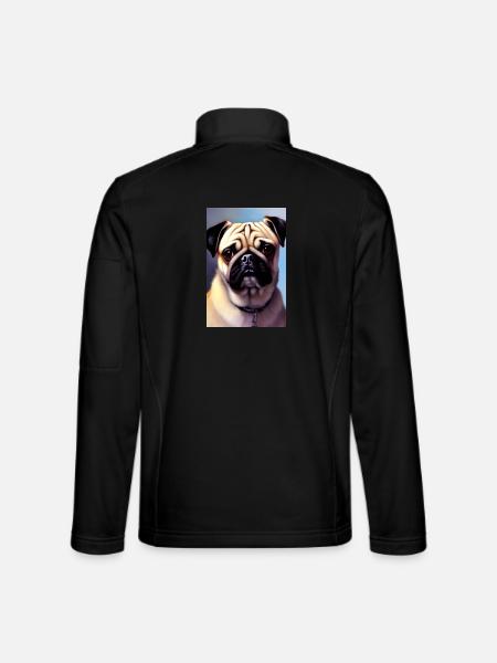 Pug Dog - Unisex Softshell Jacket - black