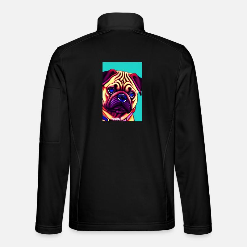 Pug Dog Unisex Softshell Jacket