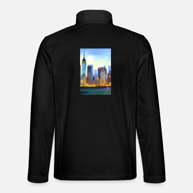 New York City Skyline - Unisex Softshell Jacket - black