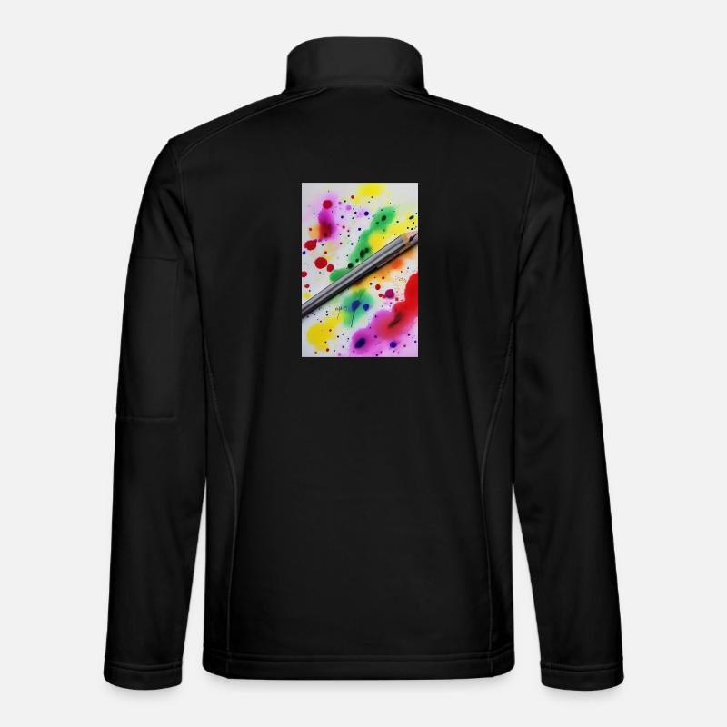 Splashes of paint - Unisex Softshell Jacket - black