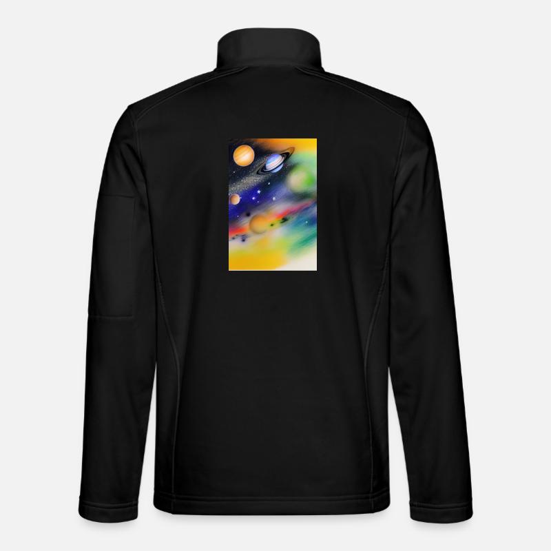 Space and planets - Unisex Softshell Jacket - black