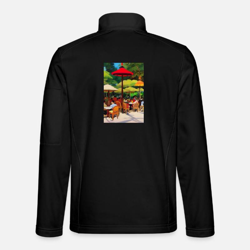 Outdoor Asian Cafe - Unisex Softshell Jacket - black