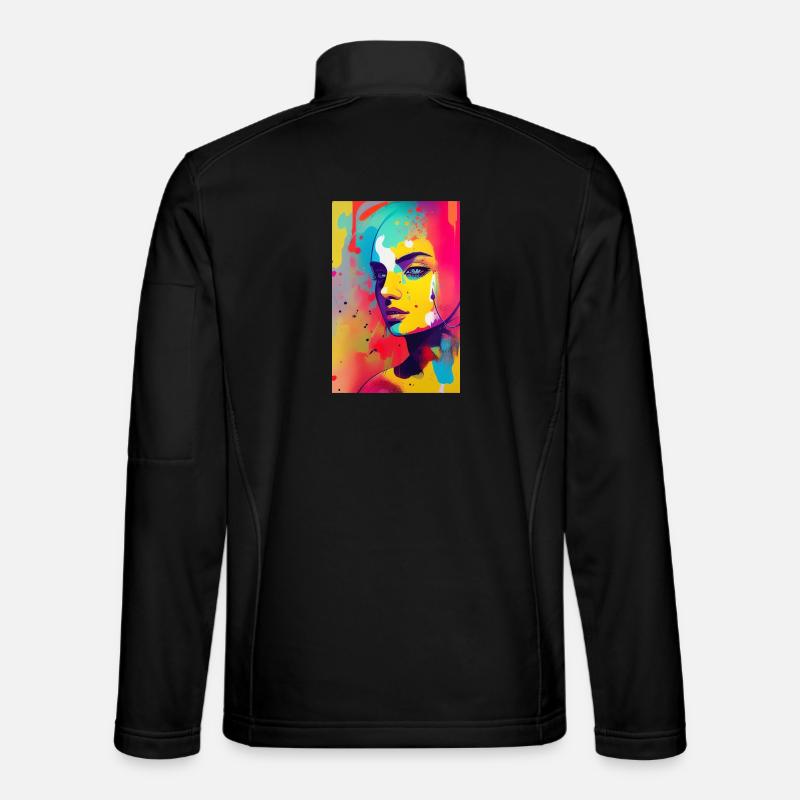 Art abstrait - Veste en tissu softshell Unisexe - noir