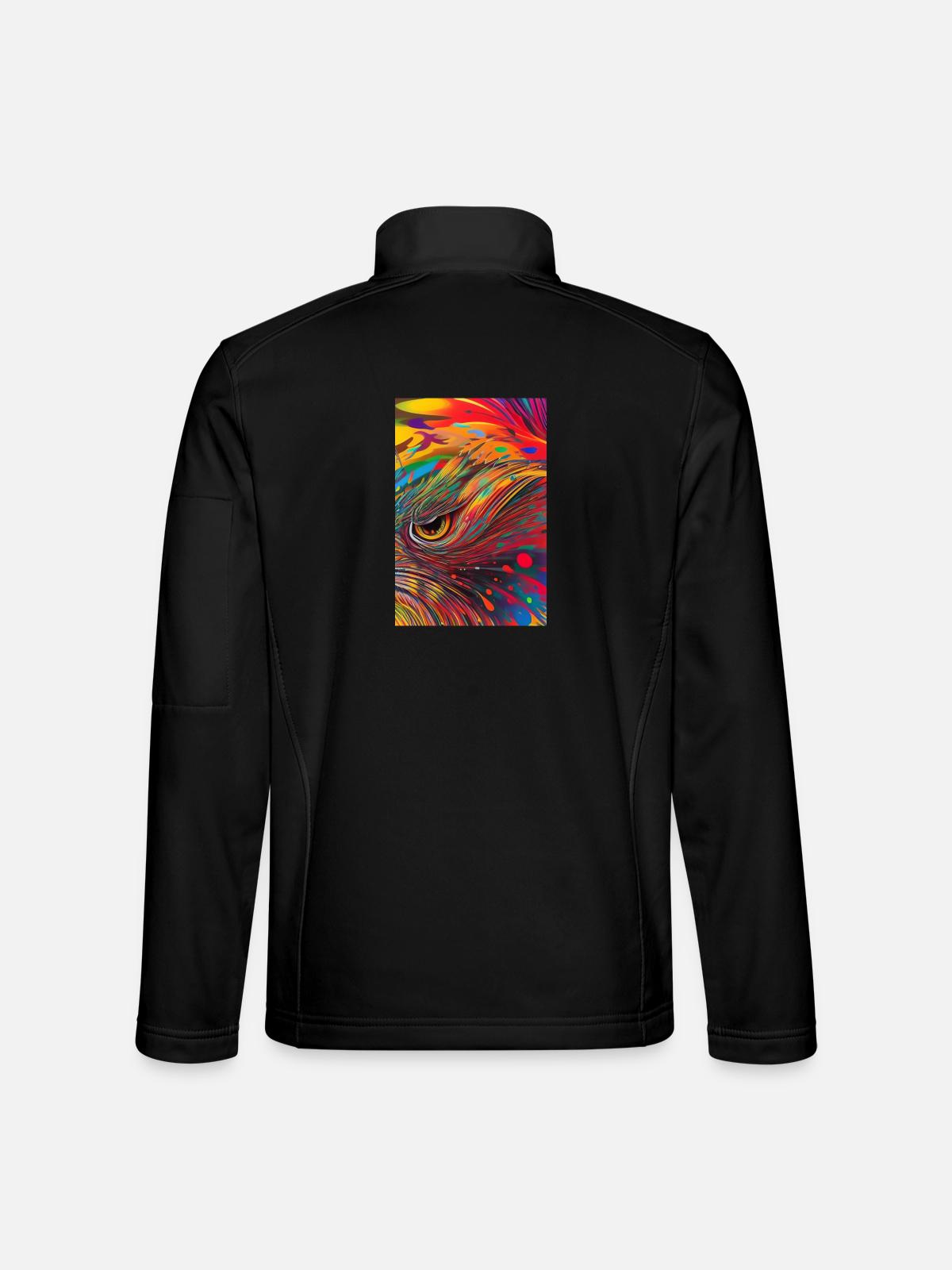Abstrakte Kunst - Unisex Softshelljacke - Schwarz - Hinten