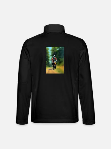 Motocross Riding - Unisex Softshell Jacket - black