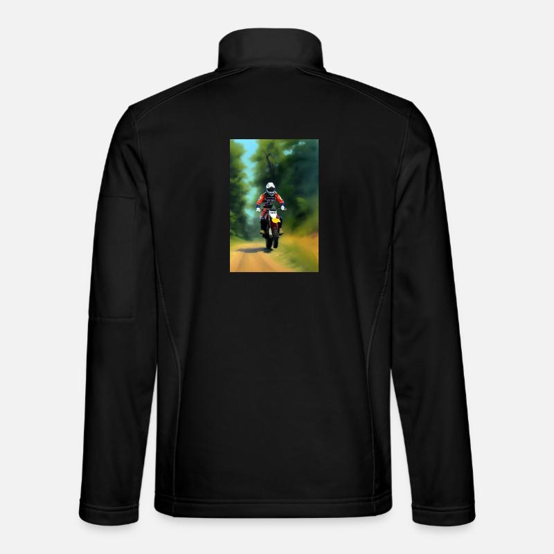 Motocross Fahren - Unisex Softshelljacke - Schwarz
