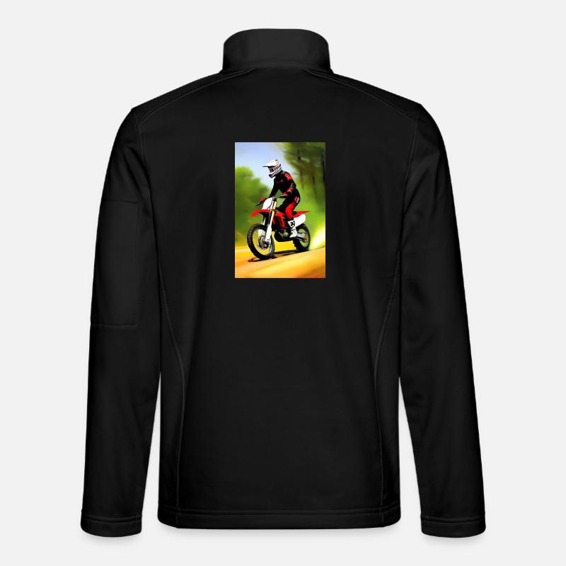 Motocross Riding - Unisex Softshell Jacket - black