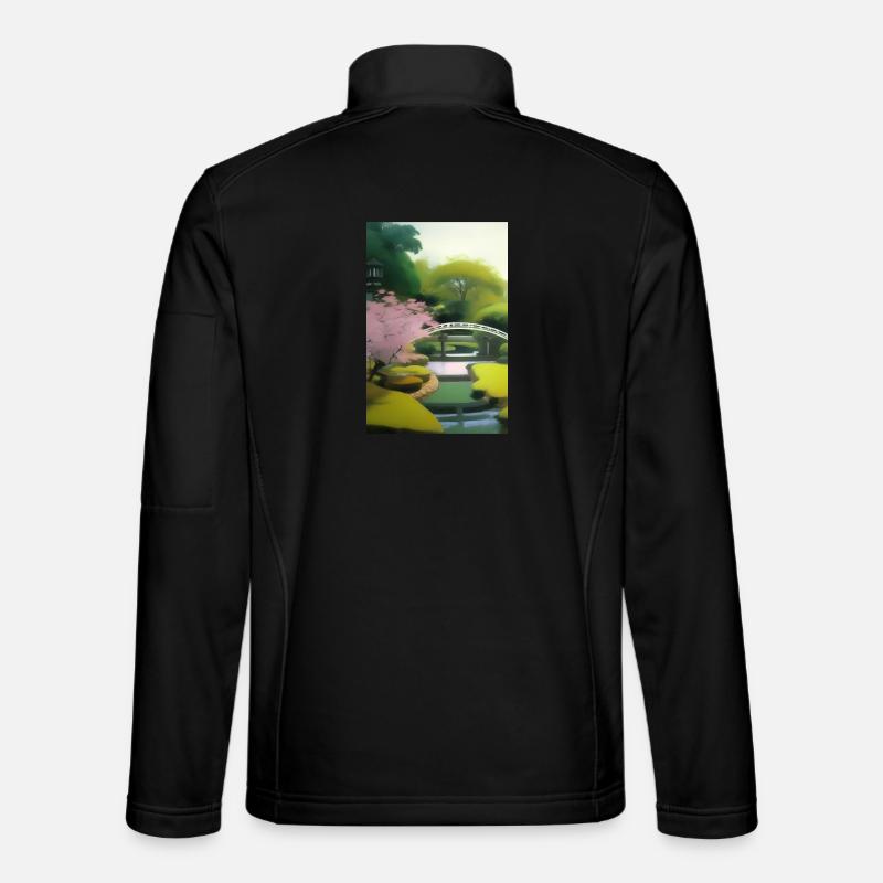 Chinese Zen Garden - Unisex Softshell Jacket - black