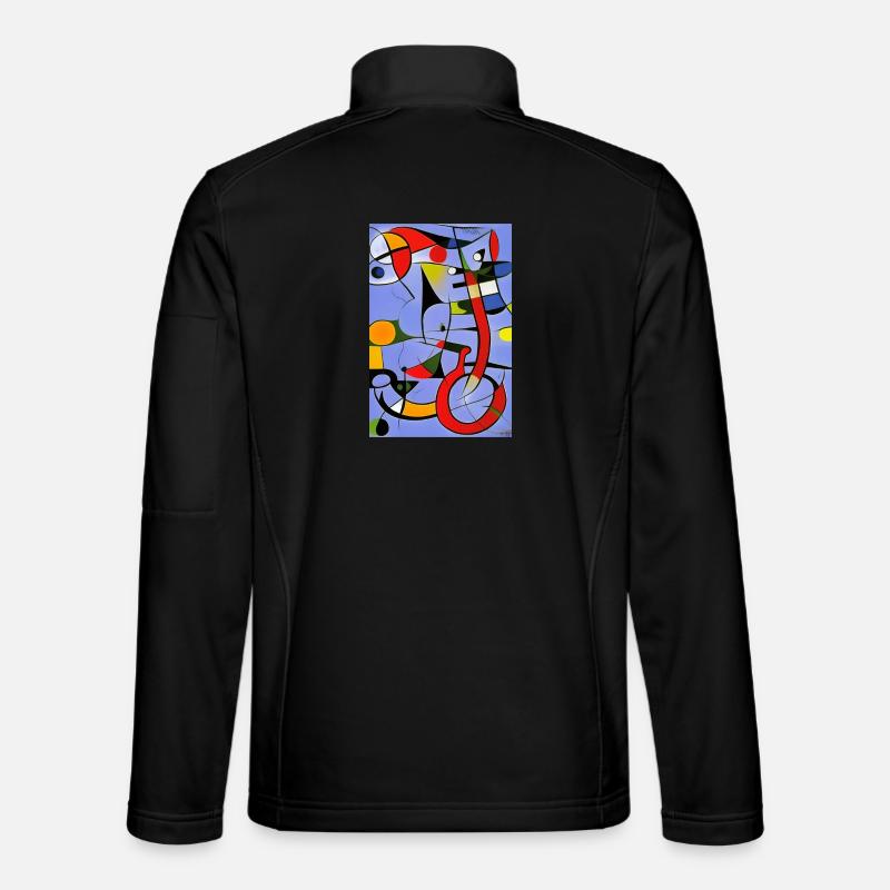 Abstrakte Kunst - Unisex Softshelljacke - Schwarz