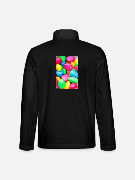 Bunte Bonbons - Unisex Softshelljacke - Schwarz
