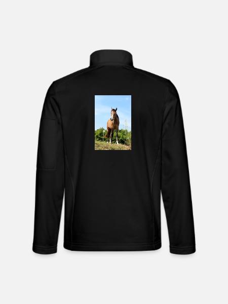 Affiche Cheval Cheval - Veste en tissu softshell Unisexe - noir
