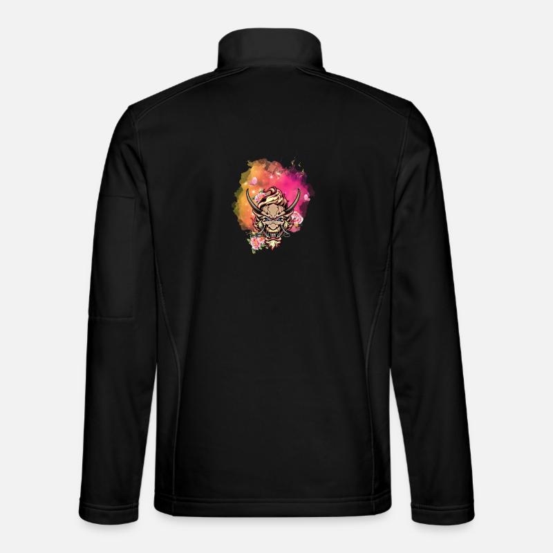 Visage de dragon en colère - Veste en tissu softshell Unisexe - noir