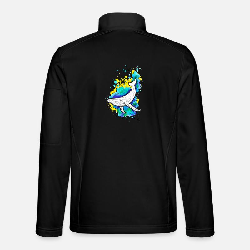 Humpback whale - Unisex Softshell Jacket - black