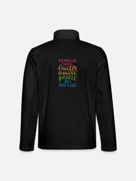 Lauter Schweigen Regenbogen - Unisex Softshelljacke - Schwarz
