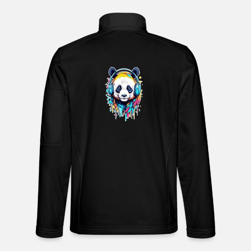 Panda - Unisex Softshelljacke - Schwarz
