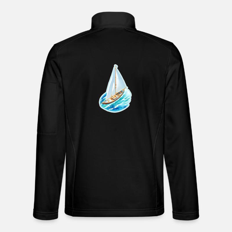Sailing ship - Unisex Softshell Jacket - black