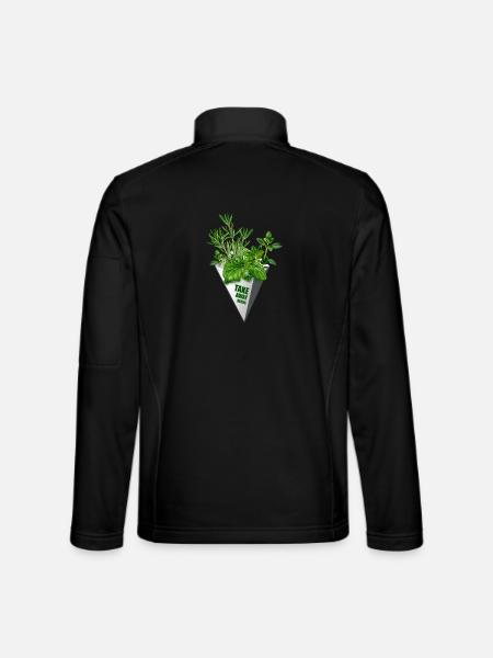 Herbes à emporter - impression amusante pour les gourmets - Veste en tissu softshell Unisexe - noir - Dos