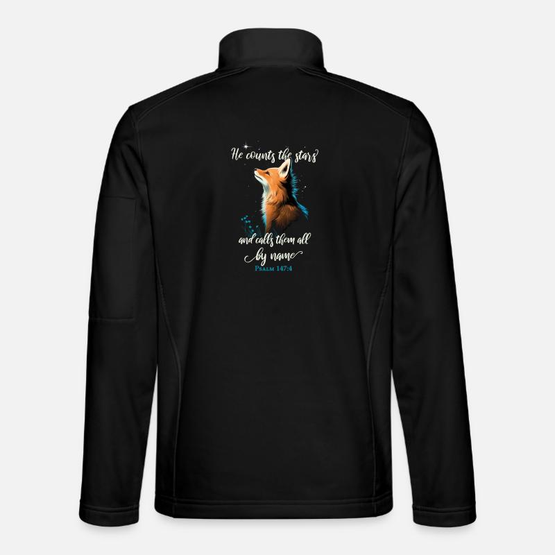 Bible Verse Christian Religious Motif - Unisex Softshell Jacket - black