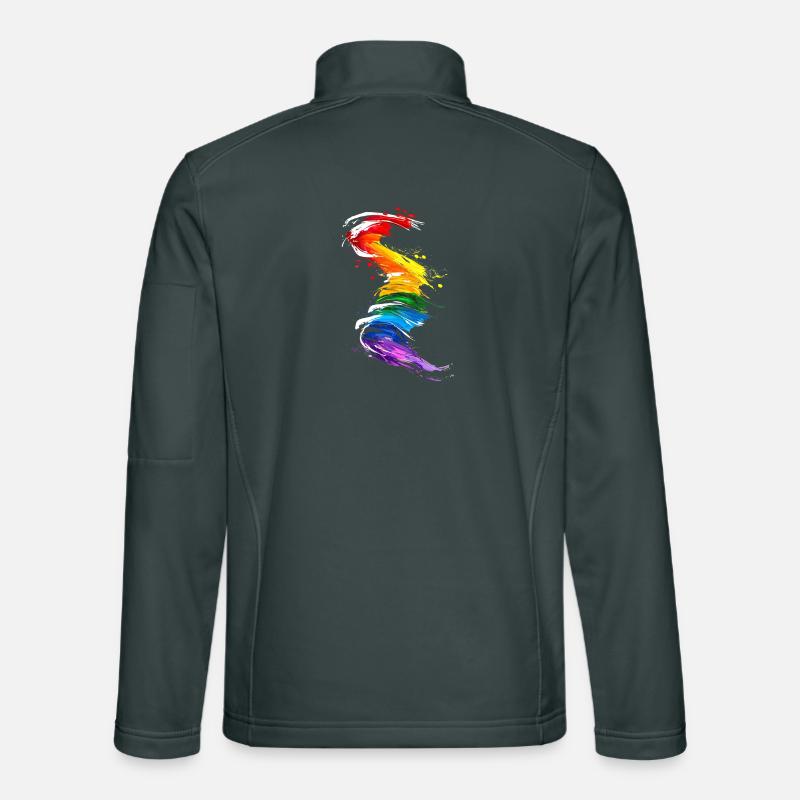 Abstraktes Regenbogen Pride Tornado Design - Lebendig Unisex Softshelljacke