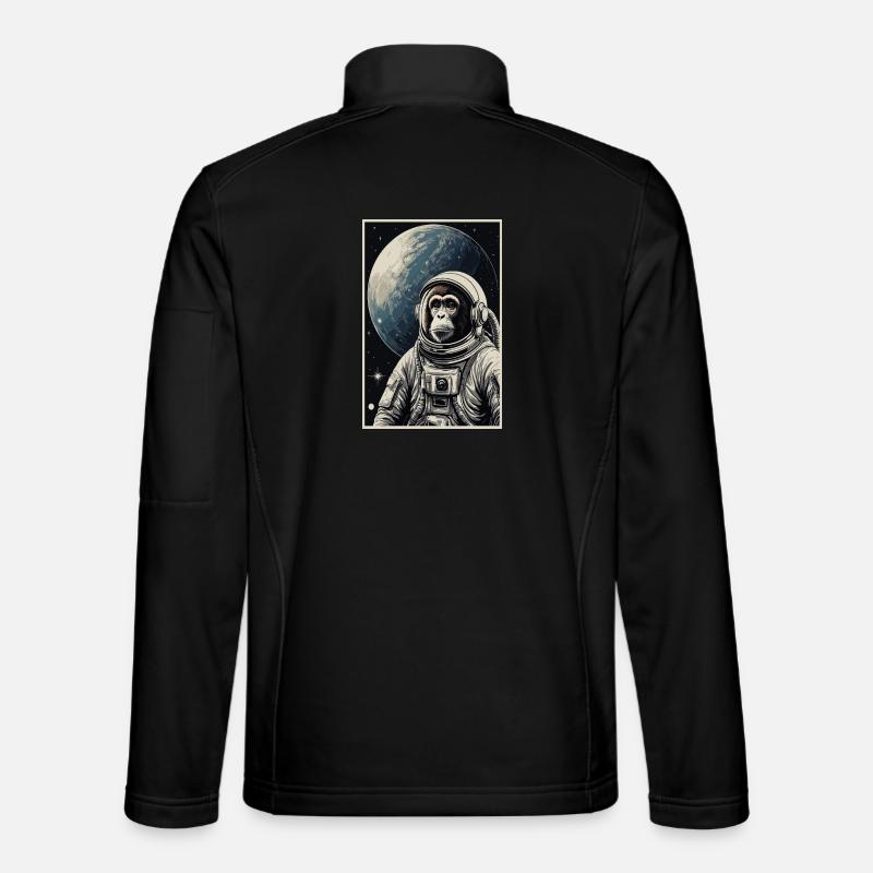 Astronaut Monkey - Unisex Softshell Jacket - black