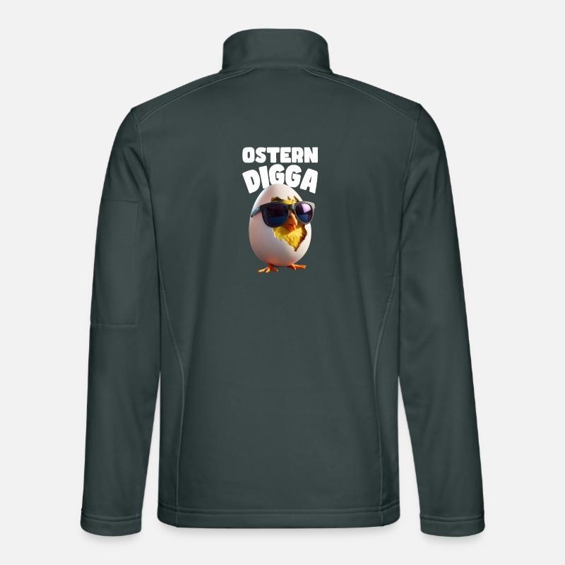 Funny Easter Digga Design with Chick and Egg Unisex Softshell Jacket